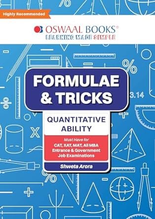 Formulae & Tricks Quantitative Ability Book by Oswaal books